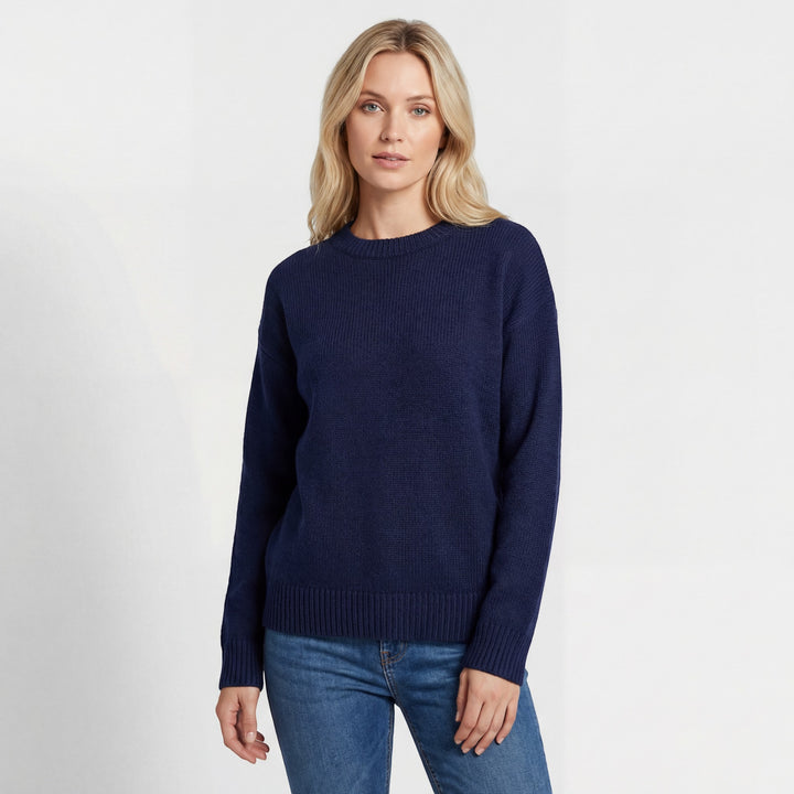 Pullover Damen Rundhalsausschnitt – Weite Passform | Weiches Fleecefutter
