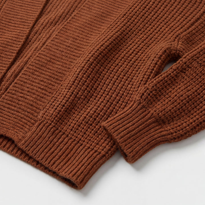 Offener Damen Cardigan aus Acrylstrick – Fledermausärmel, lässiger Schnitt