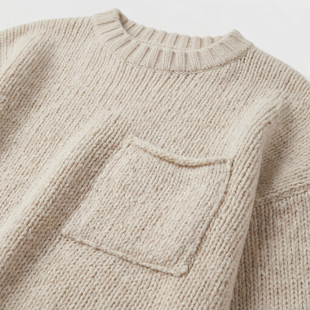 Pullover Damen Rundhalsausschnitt – Lockerer Relaxed Fit | Strukturierte Acrylstrickware