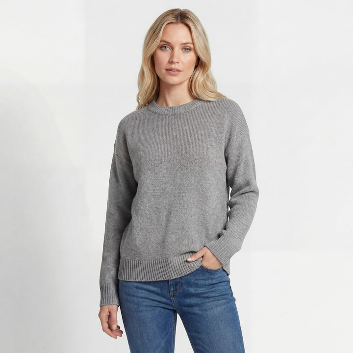 Pullover Damen Rundhalsausschnitt – Weite Passform | Weiches Fleecefutter