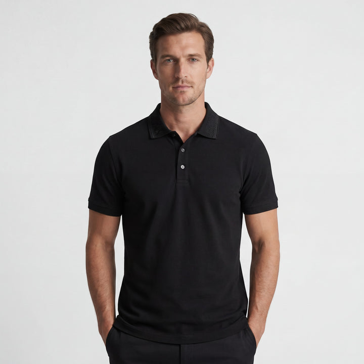 Herren-Polo aus Baumwollstrick – kurzärmeliges Polo mit Strickstruktur