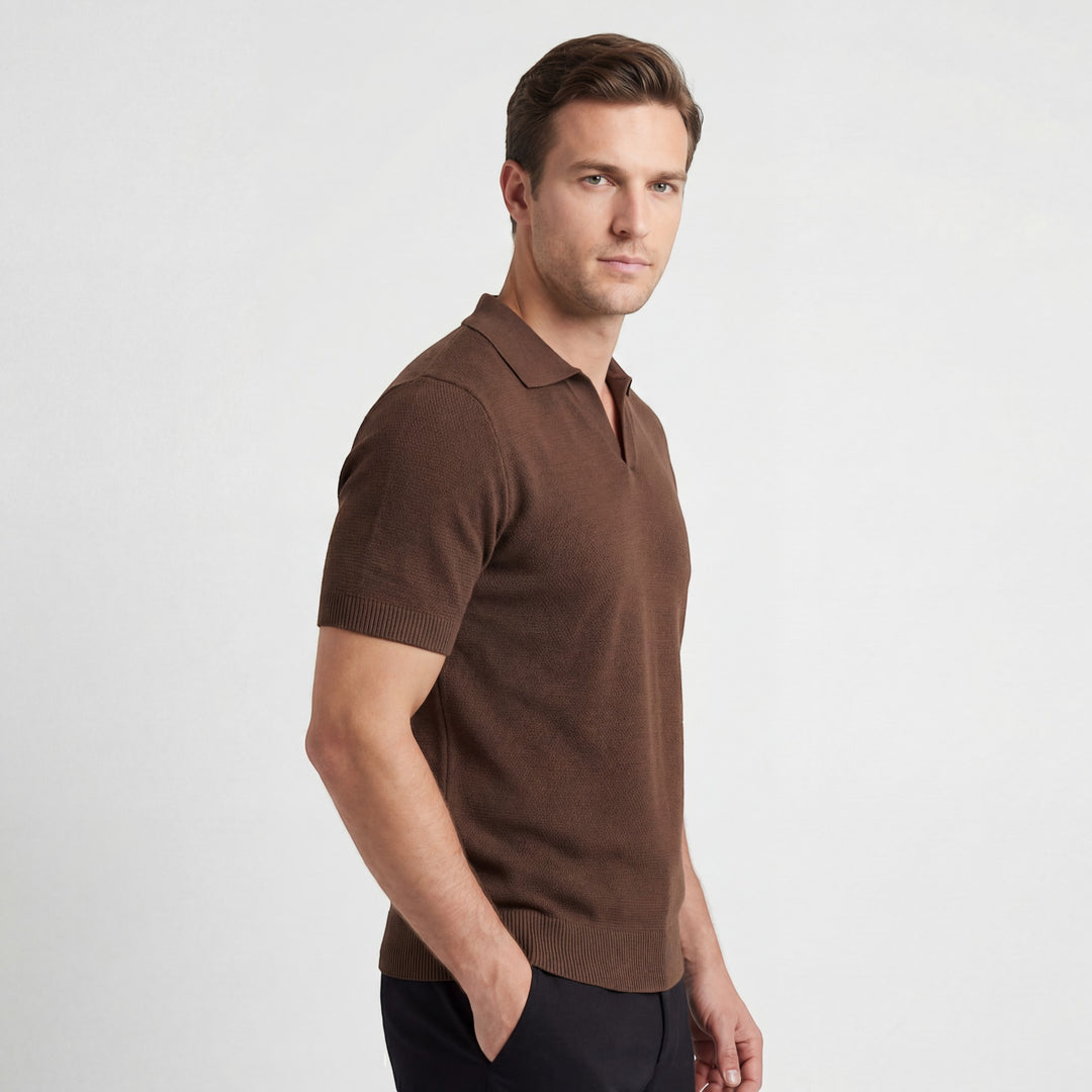 Herren Poloshirt aus Baumwollstrick – Slim Fit