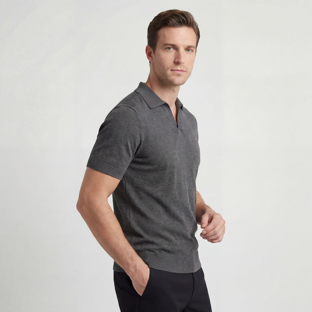 Herren Poloshirt aus Baumwollstrick – Slim Fit