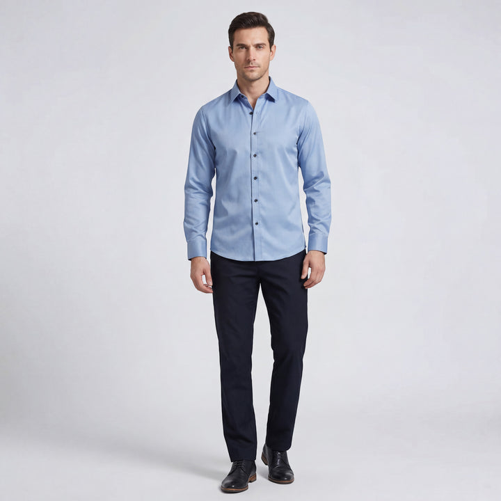 Claire Mode | Camicia Uomo Slim Fit Regolata Antipiega
