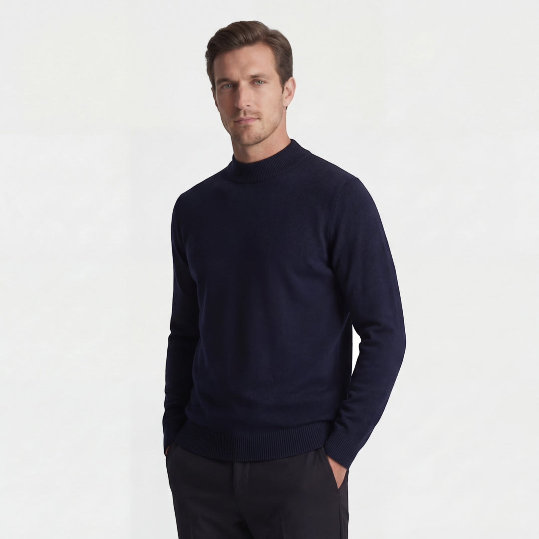 Herrenfeinstrickpullover – Pullover mit Rundhalsausschnitt, taillierter Schnitt