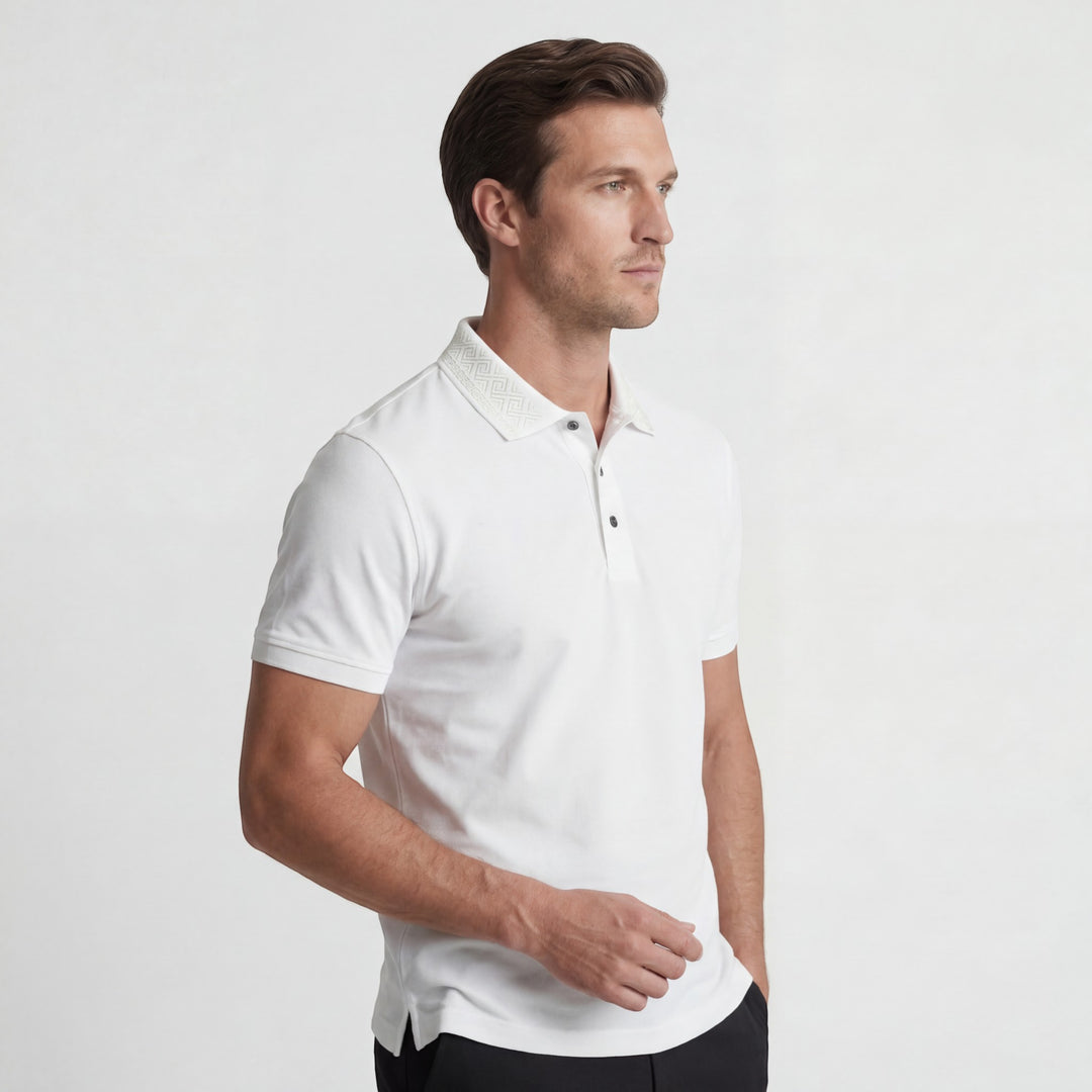 Herren-Polo aus Baumwollstrick – kurzärmeliges Polo mit Strickstruktur
