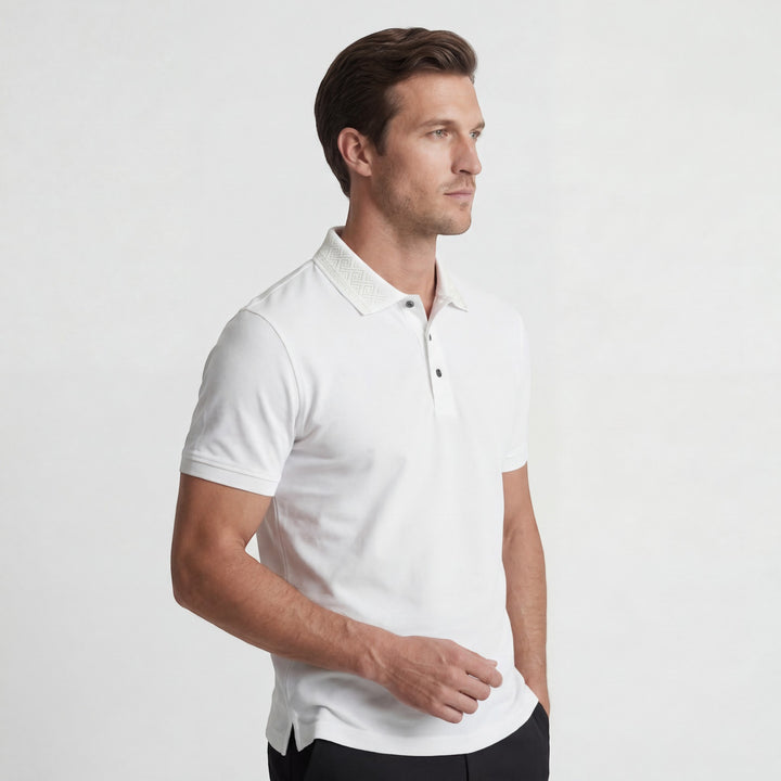 Herren-Polo aus Baumwollstrick – kurzärmeliges Polo mit Strickstruktur