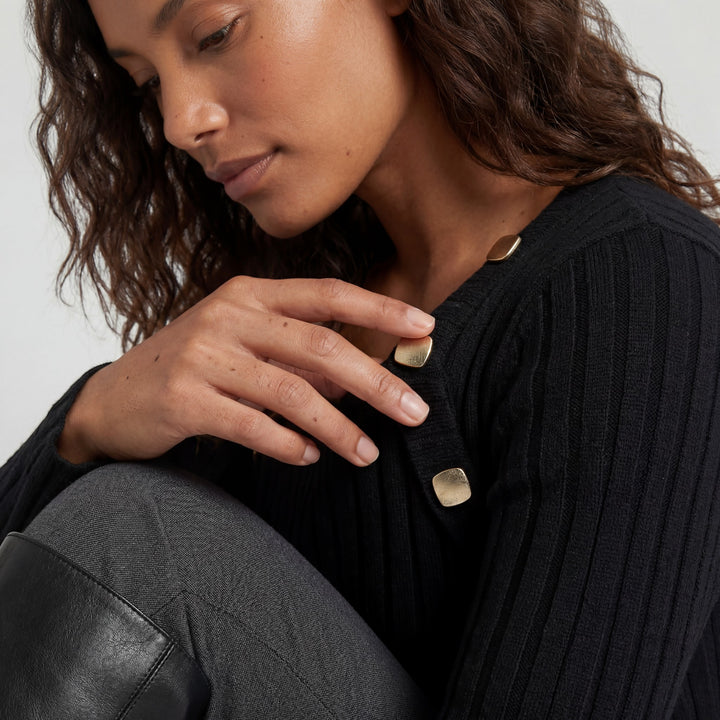 Claire Mode | Top donna asimmetrico in maglia coste