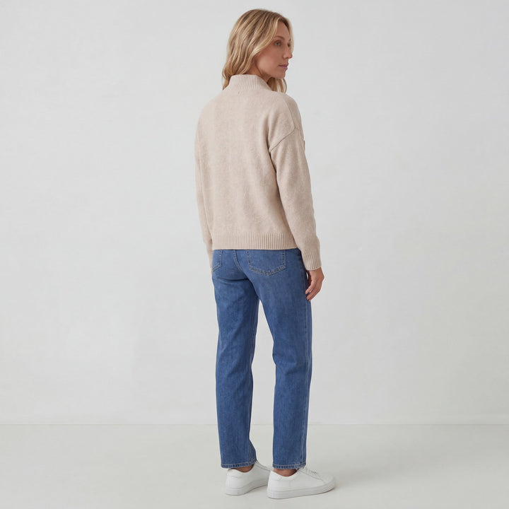 Damen Cardigan aus Strick mit Knöpfen – Weiter Schnitt, lange Ärmel | Strukturierter Strick