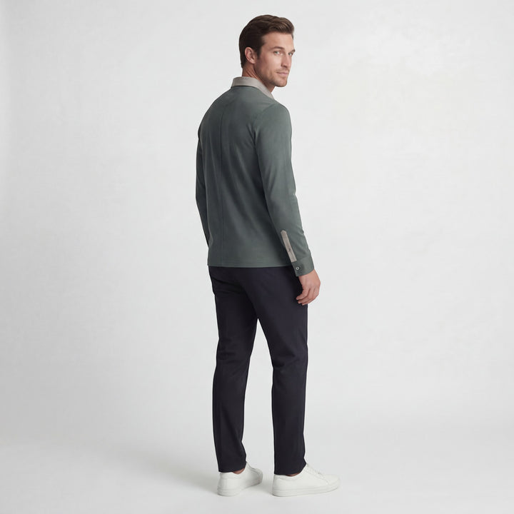 Polo uomo in cotone – Maniche lunghe collo classico