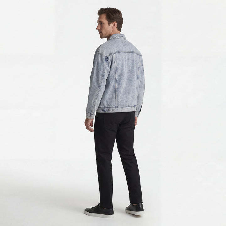 Herren-Jeansjacke aus Baumwollmischung – Relaxed Fit Schnitt