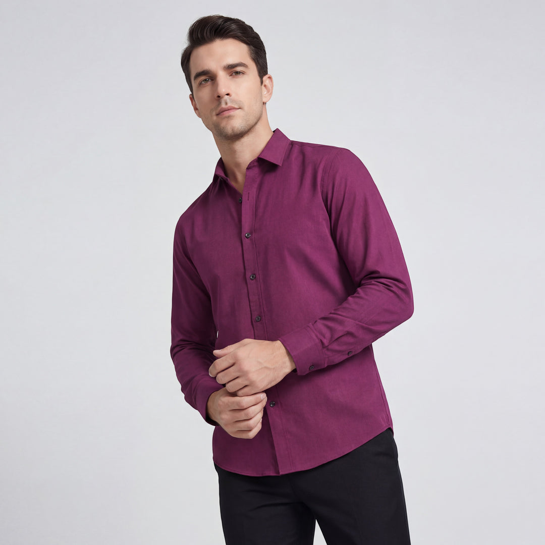 Claire Mode | Camicia Uomo Slim Fit Regolata Antipiega