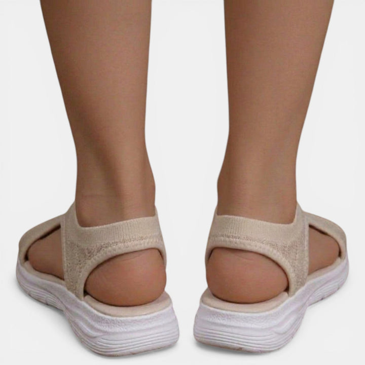 Orthopädische Damen-Sandalen zum Hineinschlüpfen – Weiches Strickmaterial und leichte Sohle