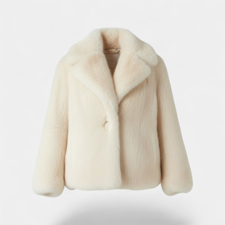 Riche | Cappotto invernale donna in chiffon, lana e pelliccia