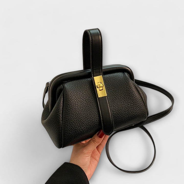 Mini-Schultertasche für Damen – Oberer Griff &amp; Drehverschluss