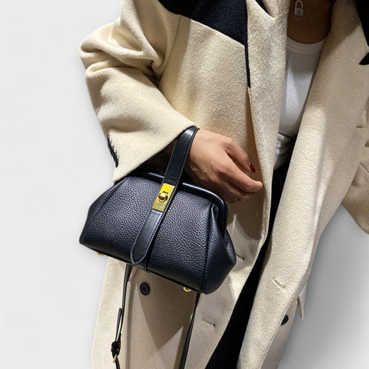 Mini-Schultertasche für Damen – Oberer Griff &amp; Drehverschluss