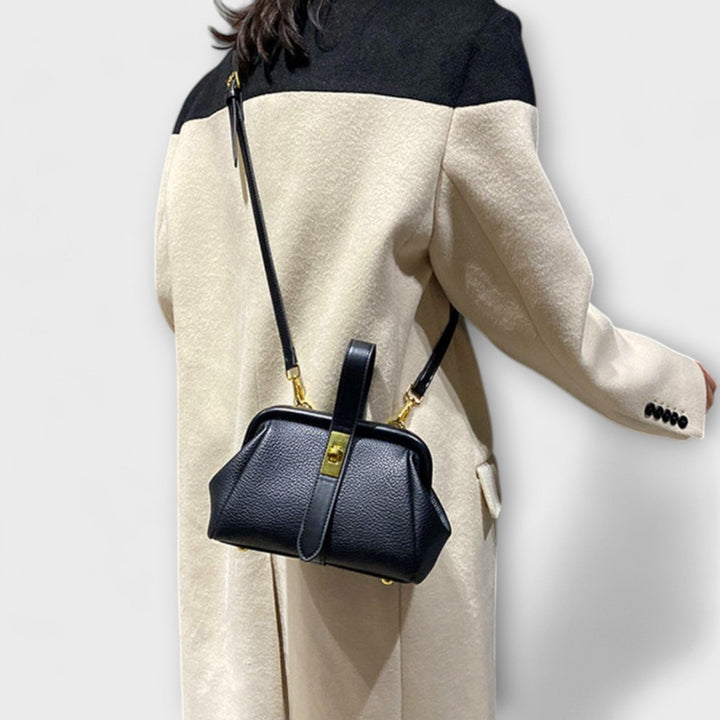 Mini-Schultertasche für Damen – Oberer Griff &amp; Drehverschluss