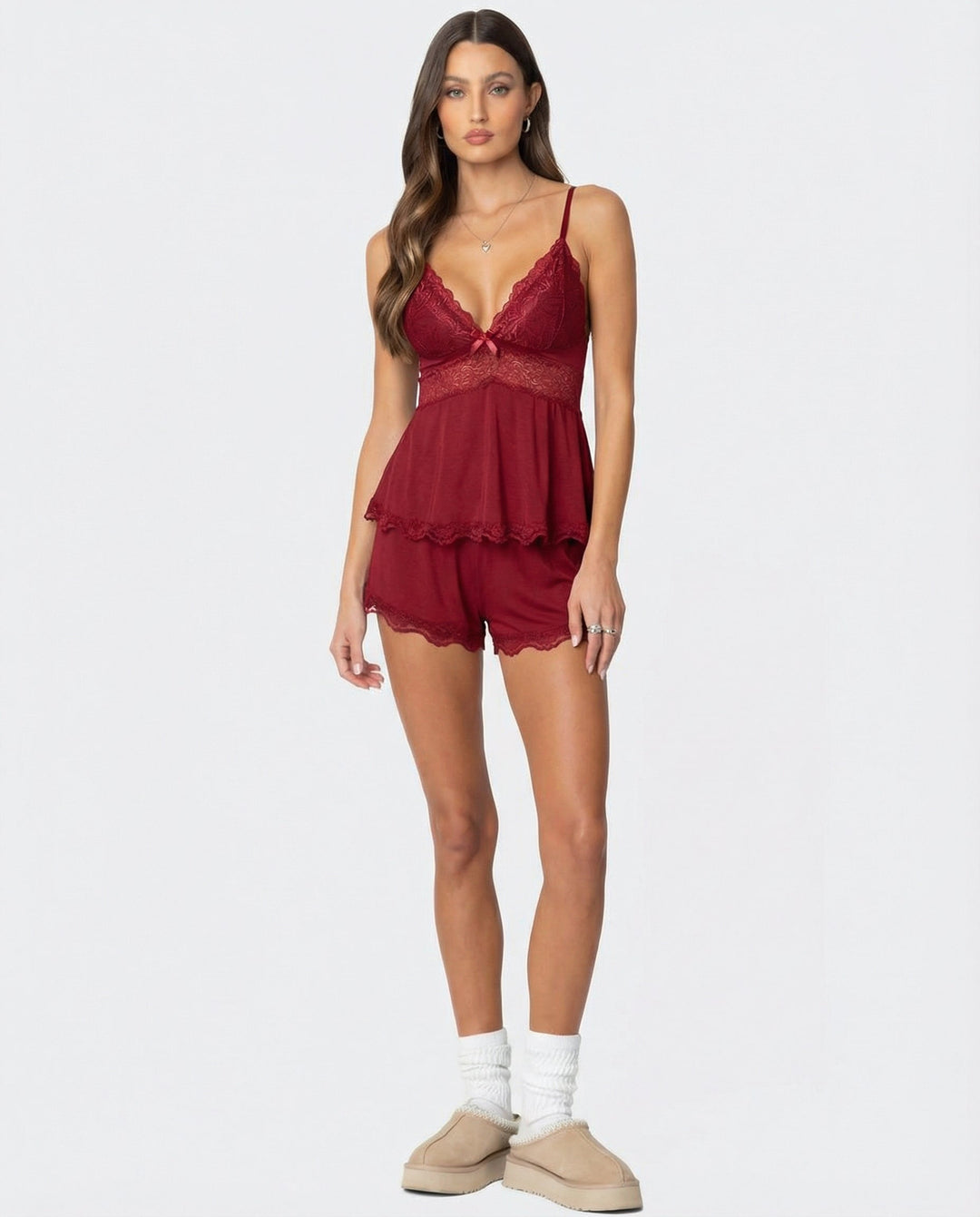 Set Top e Shorts in Pizzo Donna – Comfort ed Eleganza