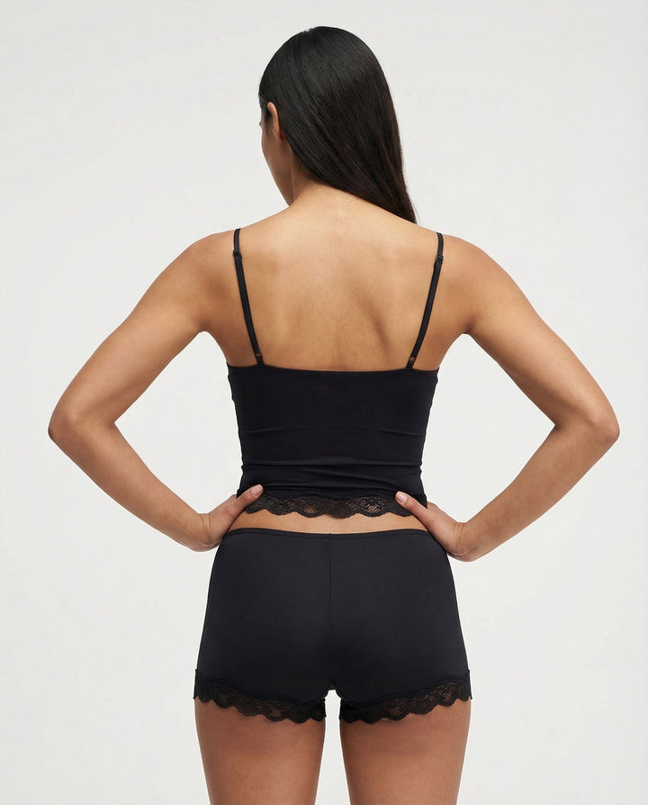 Set Nuisette Donna in Pizzo – Canottiera & Shorts Satinati