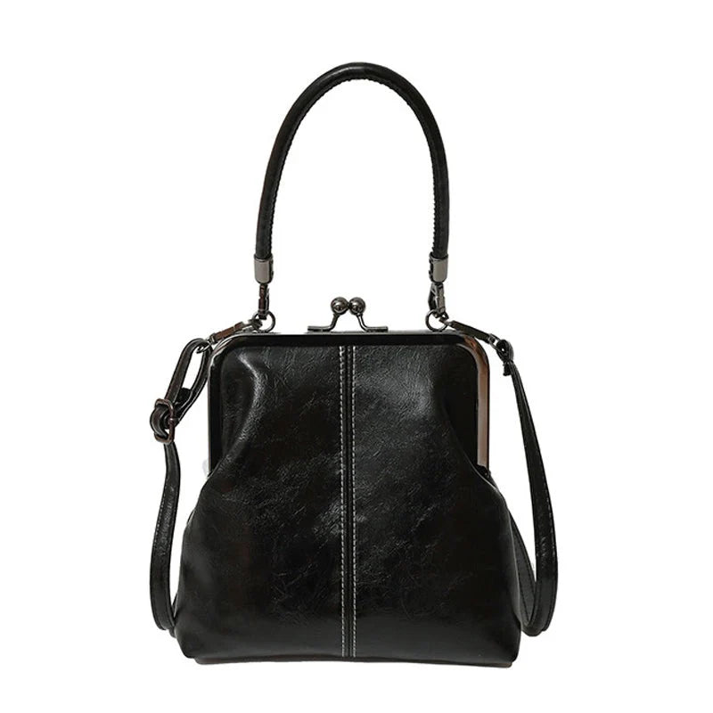 Sac à Main Femme Similicuir – Structure à Fermoir Baiser Élégant