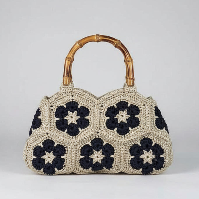 Sac à Main Brodé Double Face – Détail Tissé Artisanal