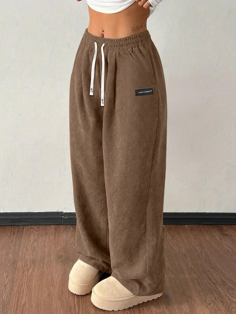 Pantalon Femme Ample à Cordon – Coupe Décontractée Polyvalente