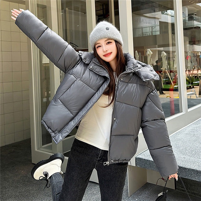 Manteau Femme Matelassé à Capuche – Coupe Épaisse Commute