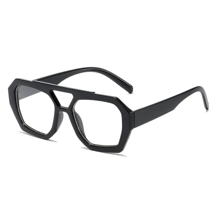 Square Double Bridge Sunglasses – Retro Unisex Frame