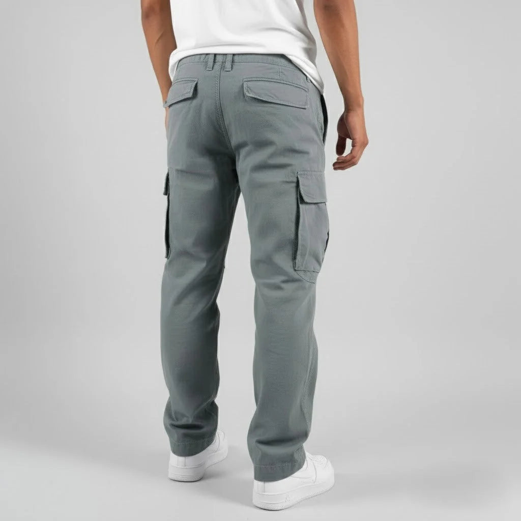 Pantalon Cargo Homme – Coupe Ample, Taille Cordon, Multi-poches