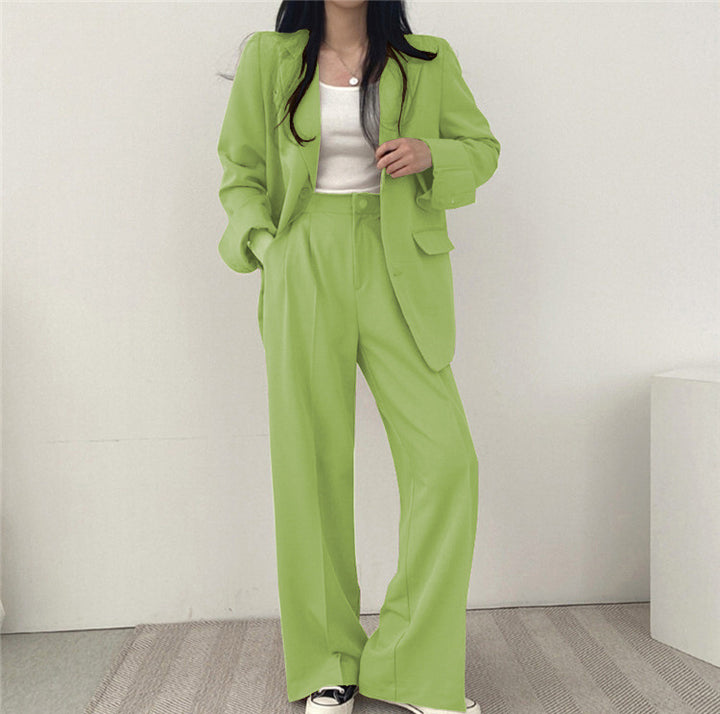 Lässiger Damenanzug – zweiteiliges Set im koreanischen Stil