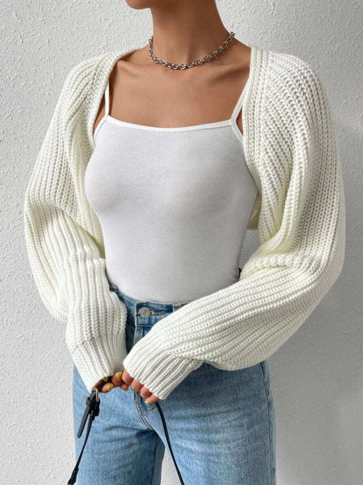 Damen-Pullover aus Wollmischung – Kurze Passform, Ballonärmel