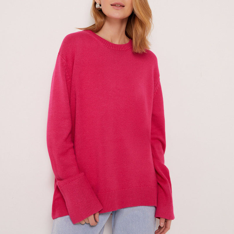 Pull Femme Maille – Coupe Ample Col Rond