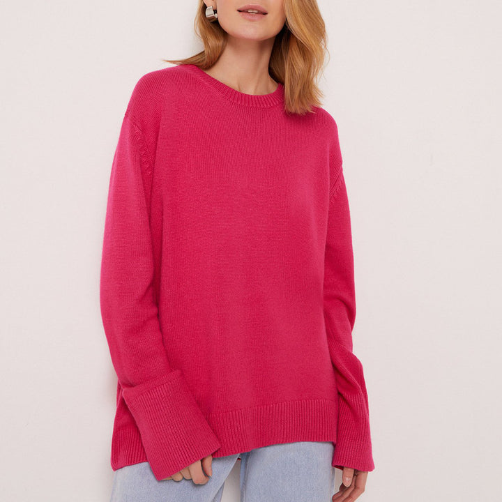 Pull Femme Maille – Coupe Ample Col Rond