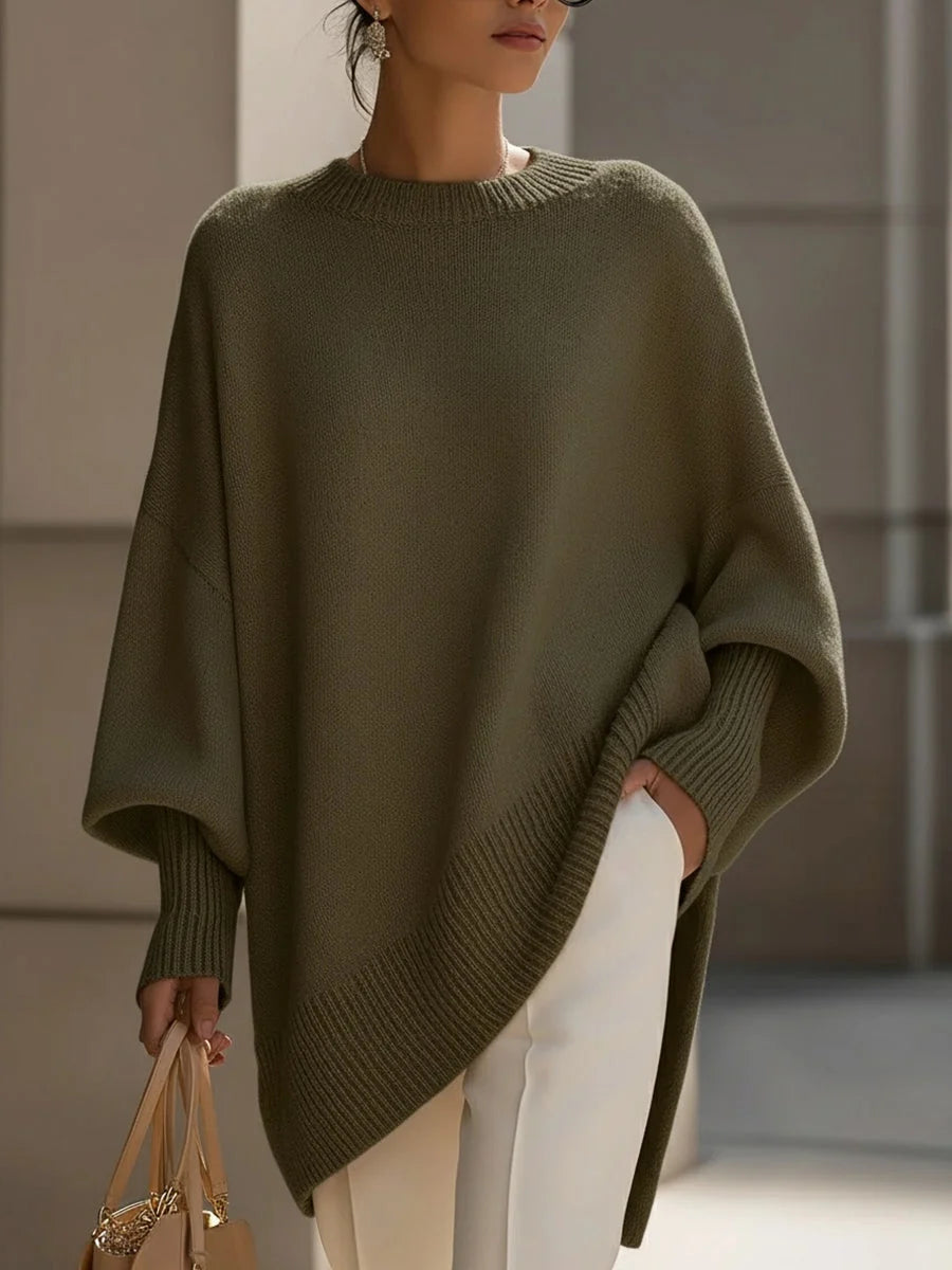 Oversize-Pullover für Damen aus Strick – Weite und dicke Passform