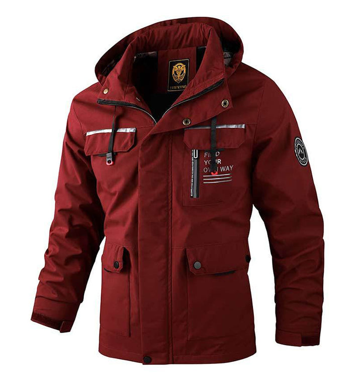 Veste Parka à Capuche Homme – Coupe Loose, Poches Multiples, Coupe-Vent