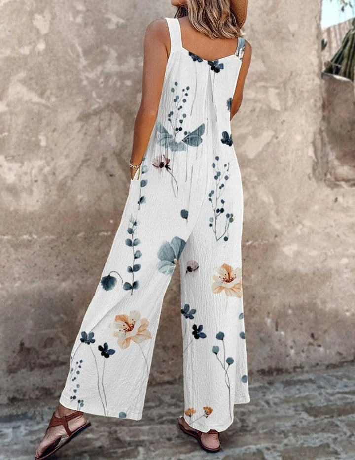 Combinaison Femme Imprimé Vintage – Coupe Large Décontractée