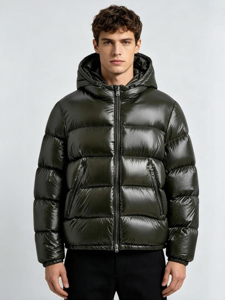 Veste Homme Matelassée à Capuche – Coupe Décontractée Style Urbain