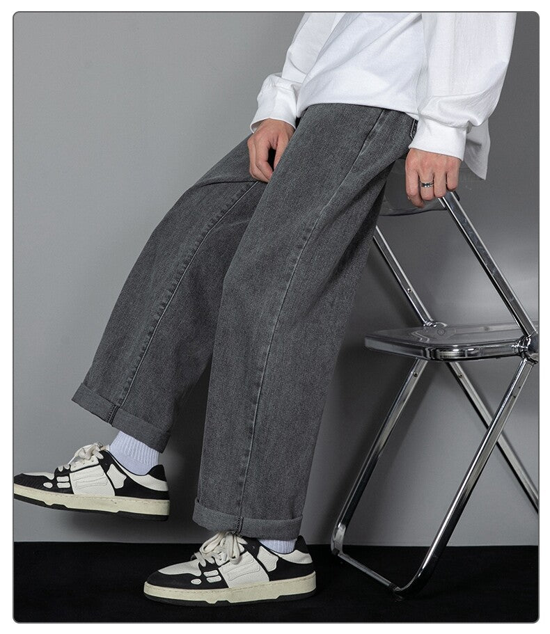 Herren-Jeans mit geradem Schnitt – Schlank machender Effekt, mittlere Taille
