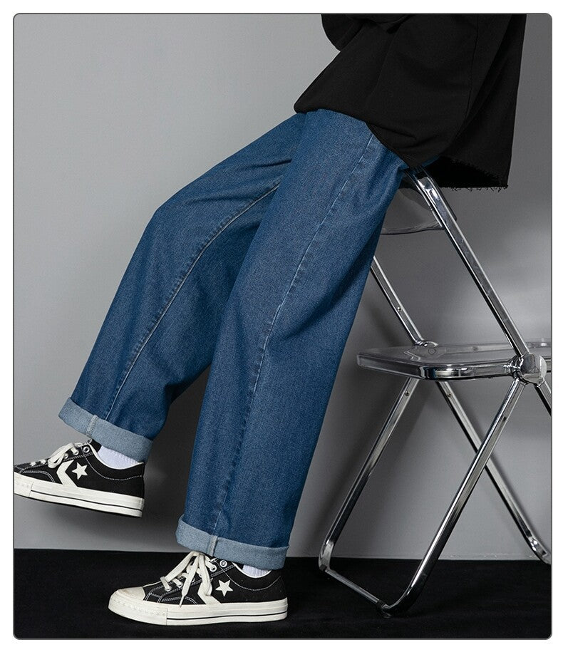 Herren-Jeans mit geradem Schnitt – Schlank machender Effekt, mittlere Taille