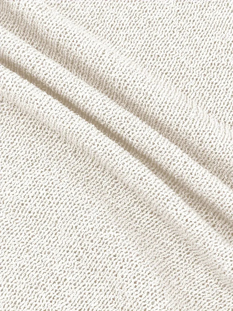 Mini-Strickkleid für Damen – Dünne Träger und Rückenausschnitt