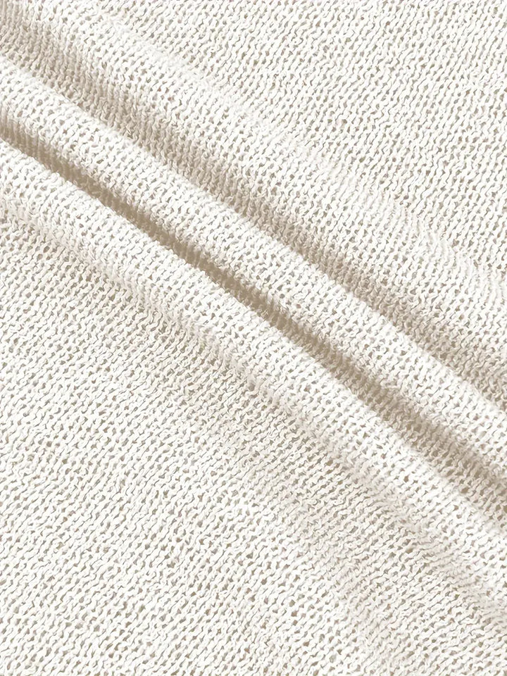 Mini-Strickkleid für Damen – Dünne Träger und Rückenausschnitt