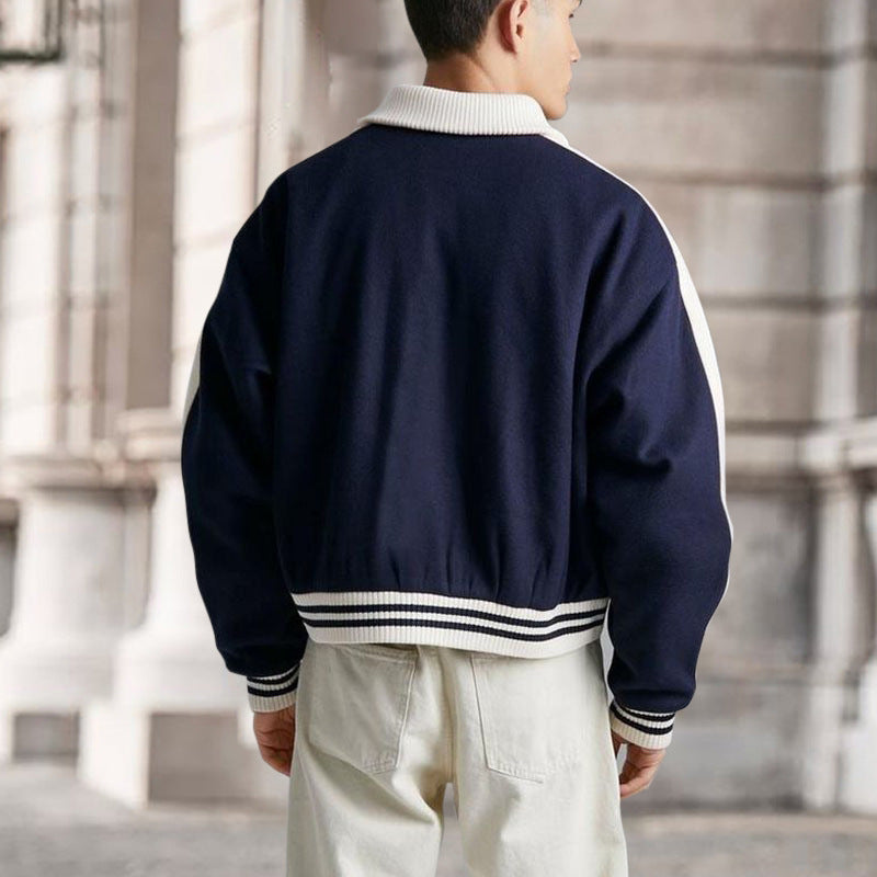 Blouson Baseball Homme Varsity – Coupe Décontractée Colorblock