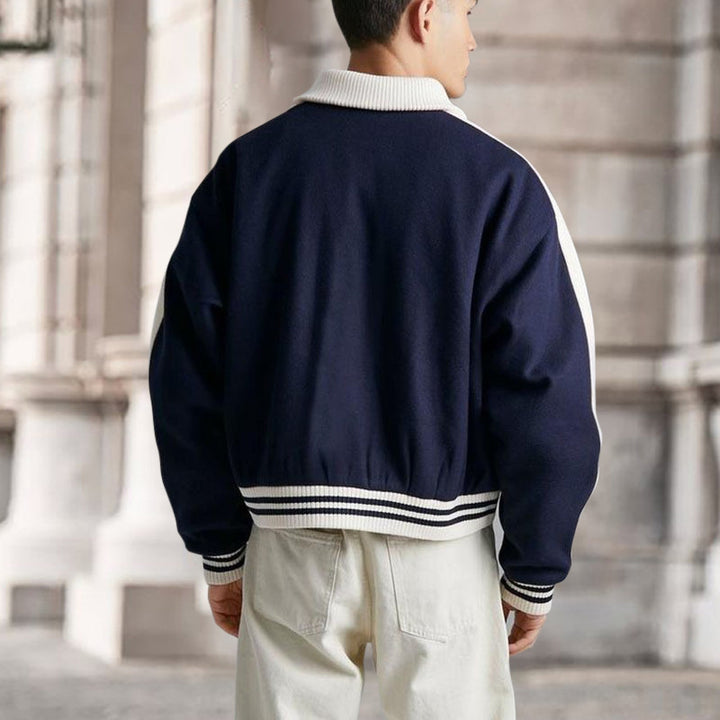 Blouson Baseball Homme Varsity – Coupe Décontractée Colorblock