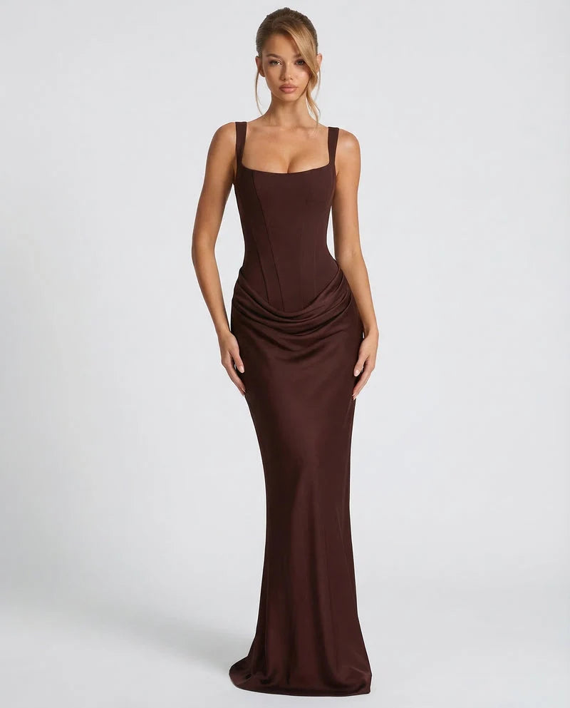 Robe Maxi Femme Sans Bretelles – Coupe Fourreau Élégante