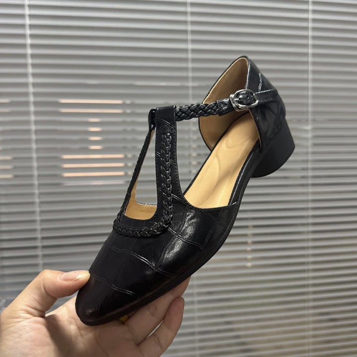 Sandale Femme à Talon – Style Rétro Talon Large Confort