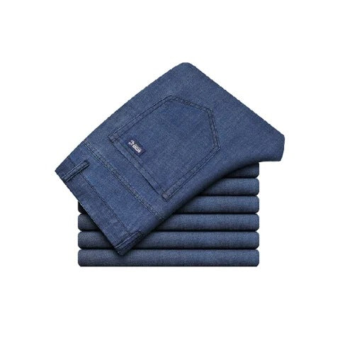Lyocellbroek voor heren - licht, casual model met rechte pijpen