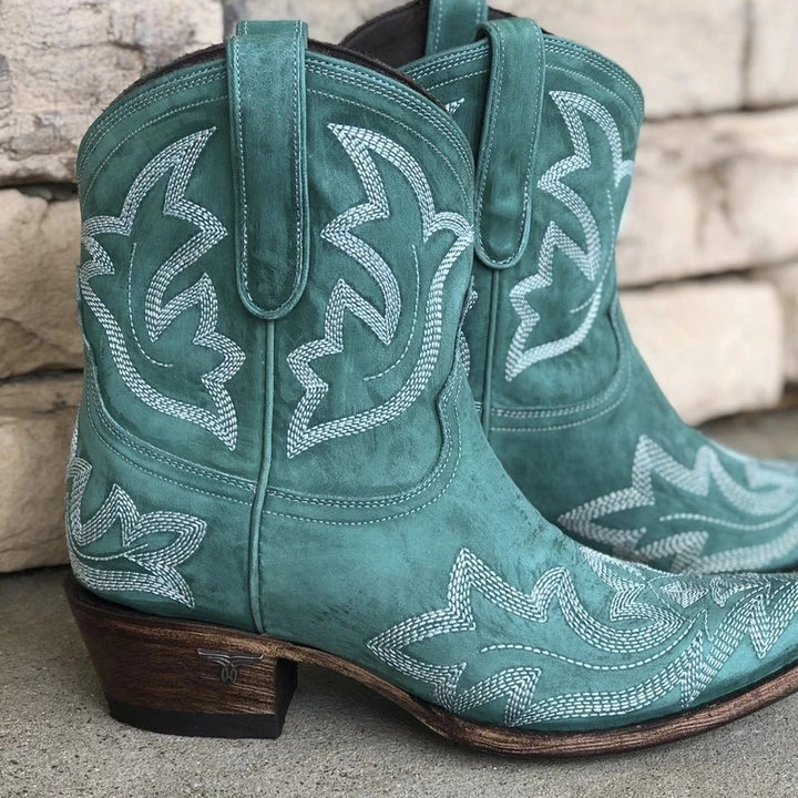 Spitze bestickte Damen-Stiefeletten – elegante Silhouette