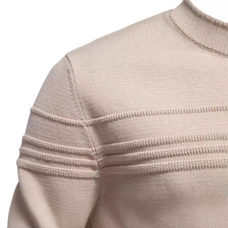Herren-Pullover aus Baumwolle mit Rundhalsausschnitt – Zeitlose, figurbetonte Passform