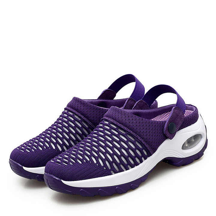 Damen Slip-On Sneakers aus atmungsaktivem Mesh – leichter, wandelbarer Absatz