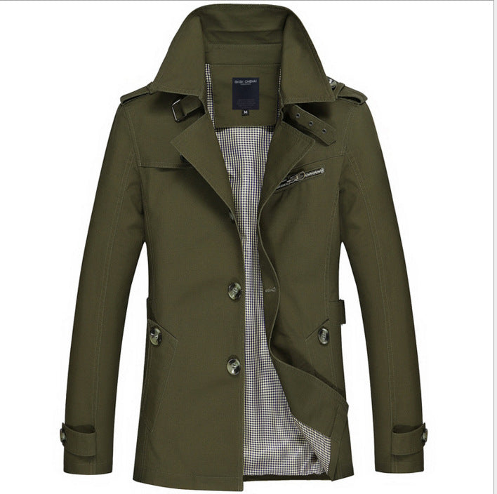 Manteau Homme en Coton – Coupe Mi-Longue Grandes Tailles